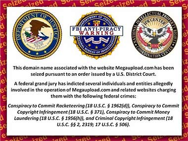 Captura de pantalla de la web de Megaupload