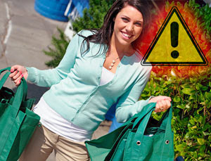 Las bolsas reutilizables puedenno ser seguras