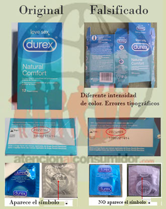 Preservativos “Durex” falsificados