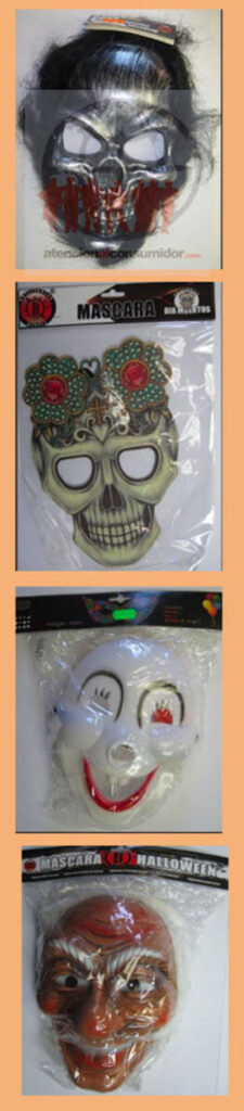 máscaras retiradas del mercado por riesgo de asfixia y quemaduras